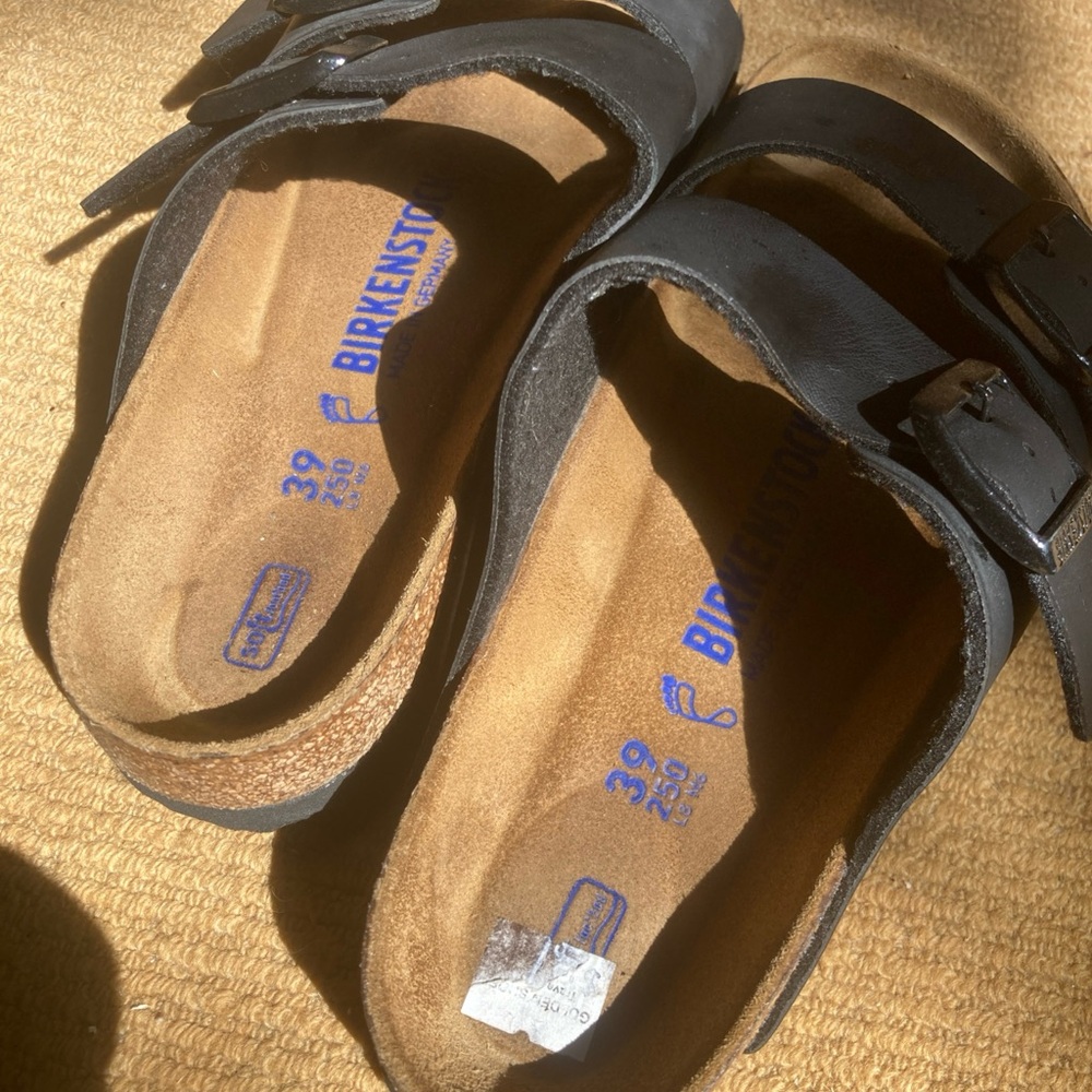 Birkenstock Arizona 39 Black Soft Footbed - Picture 2 of 4